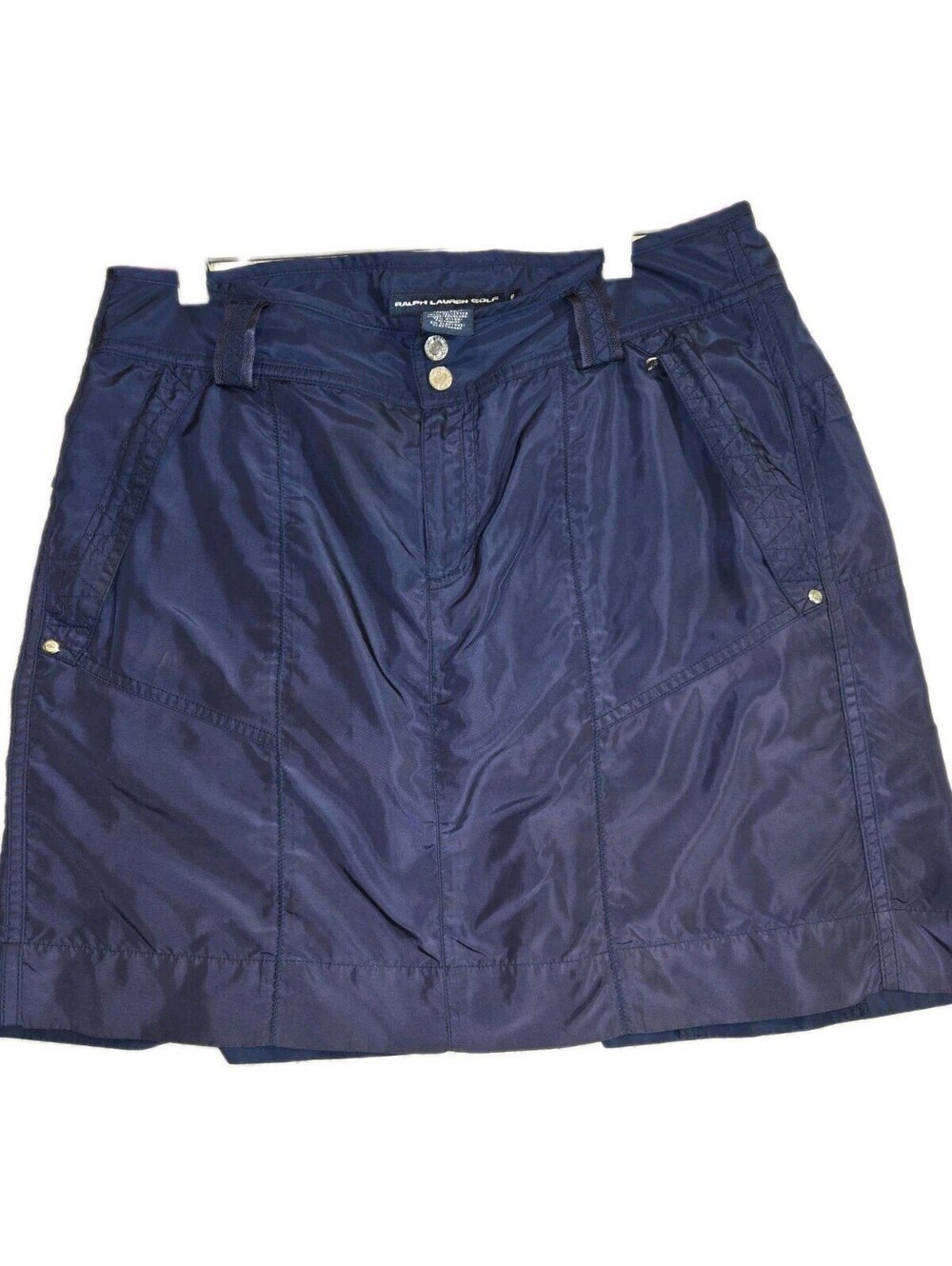 Ralph Lauren Golf Skirt /W Short Navy Sz 8 Side Pockets/zip Golf Granola Girl
